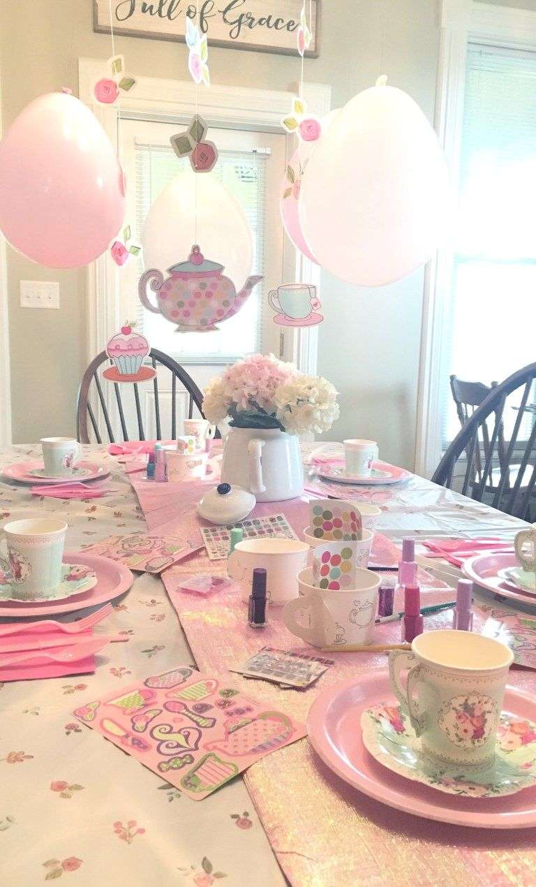 Little Girls Tea Party Birthday Theme