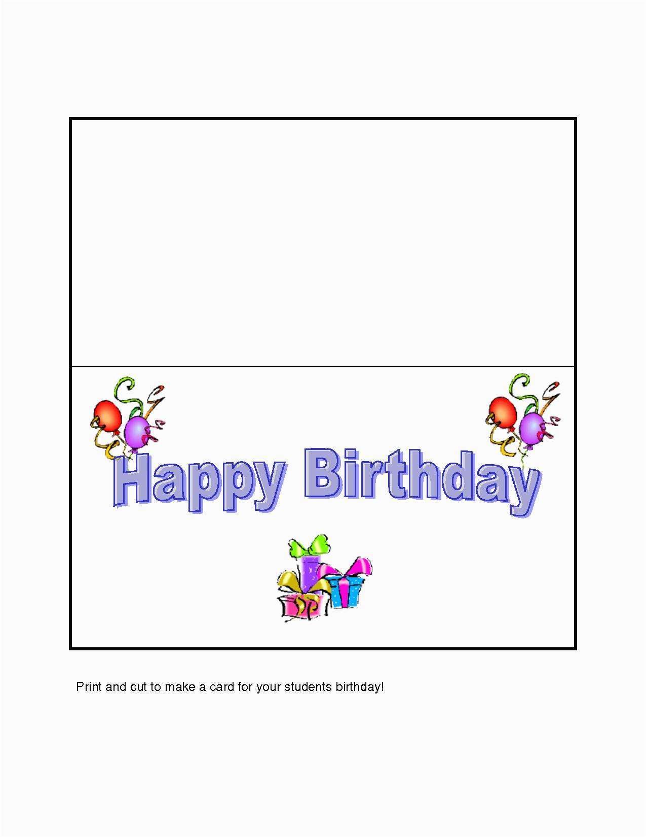 Make Your Own Birthday Cards Free and Print