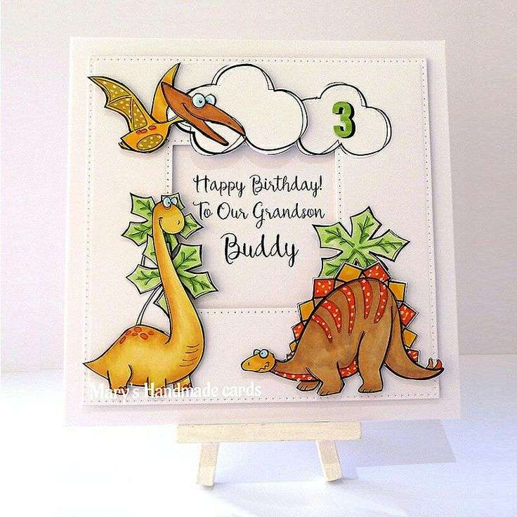 Make your own birthday greeting card with this set of digital stamps ...
