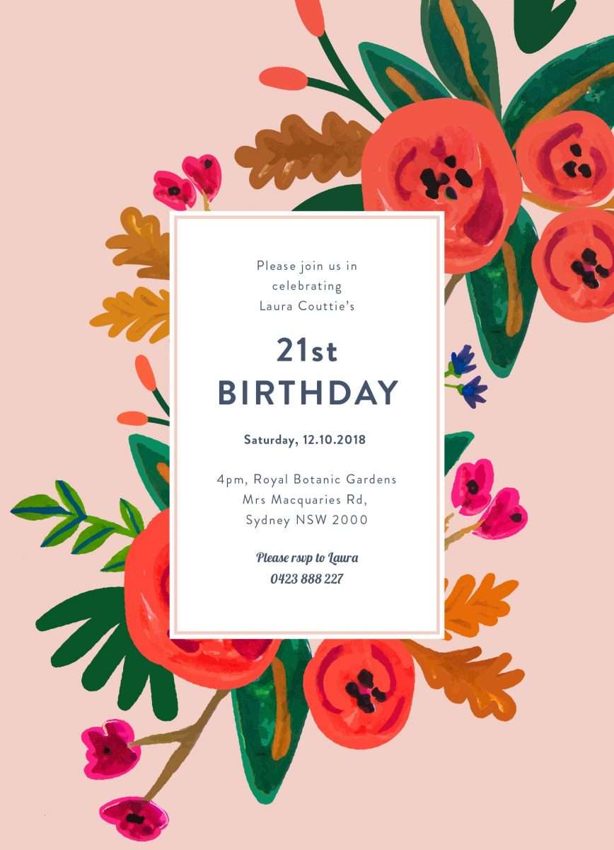 Make Your Own Birthday Party Invitations Free Printable