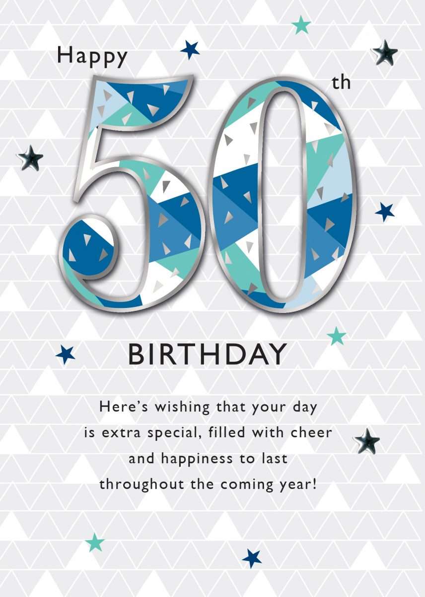 Male Happy 50th Birthday Greeting Card