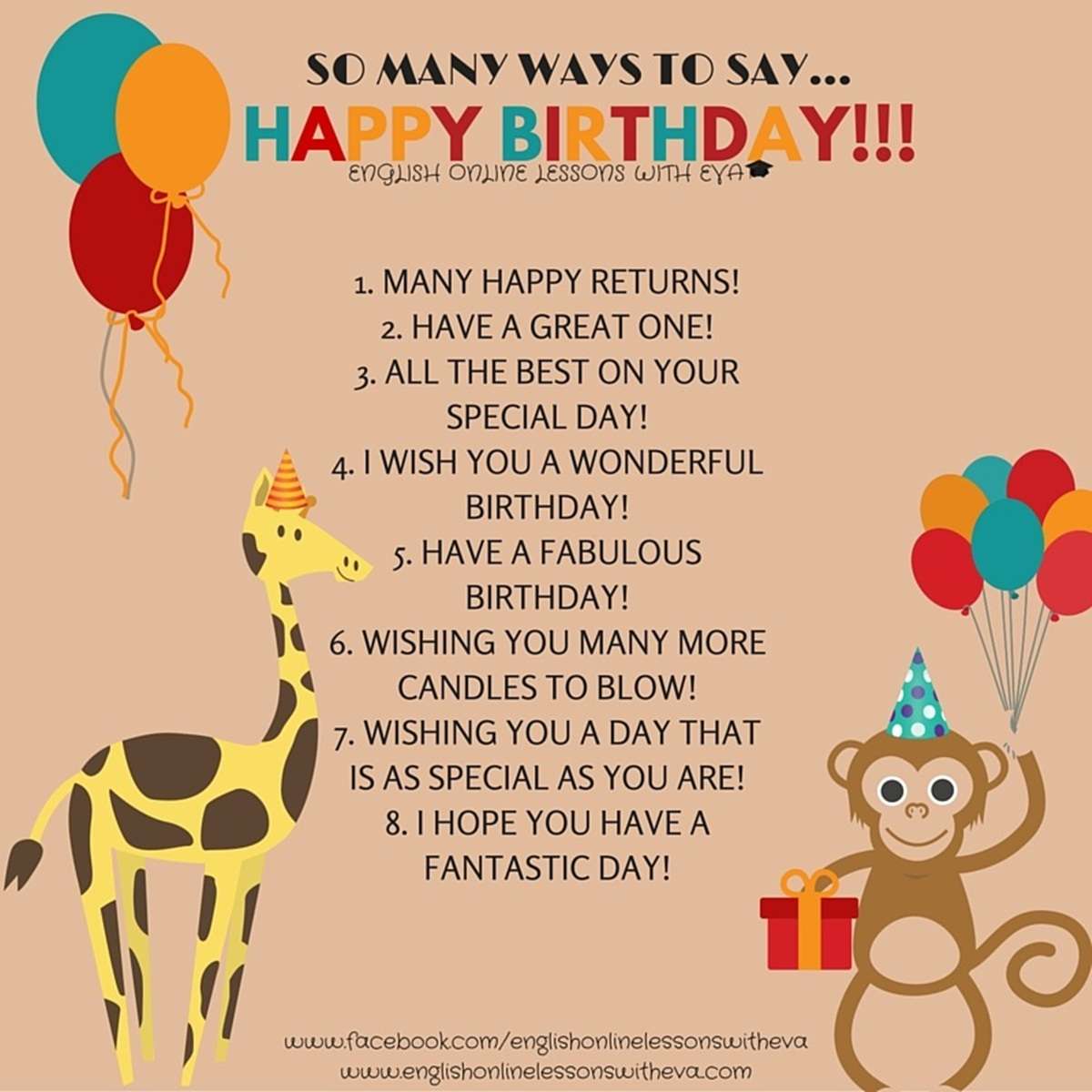 Many Ways to Say Happy Birthday