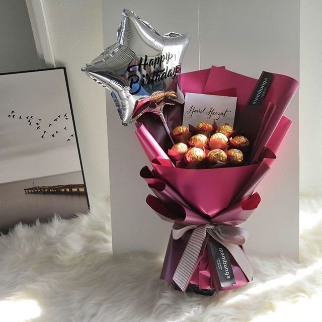 Membunga I Florist &  Gift on Instagram: Ferrero Rocher Bouquet for Him ...