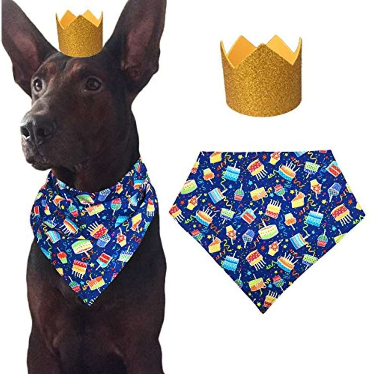 MIAPETTBTB Dog Birthday Bandana Triangle Bibs Scarf Accessories with ...