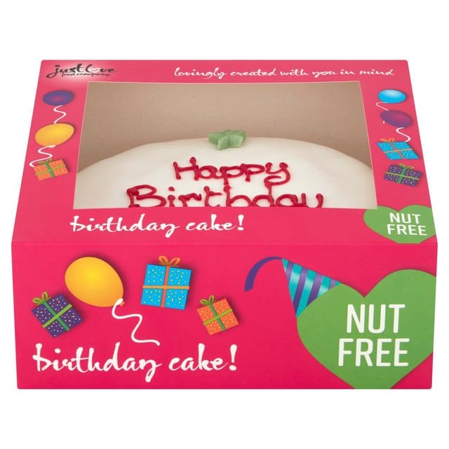 Morrisons: Just Love Food Co Nut Free Happy Birthday Cake 529g(Product ...
