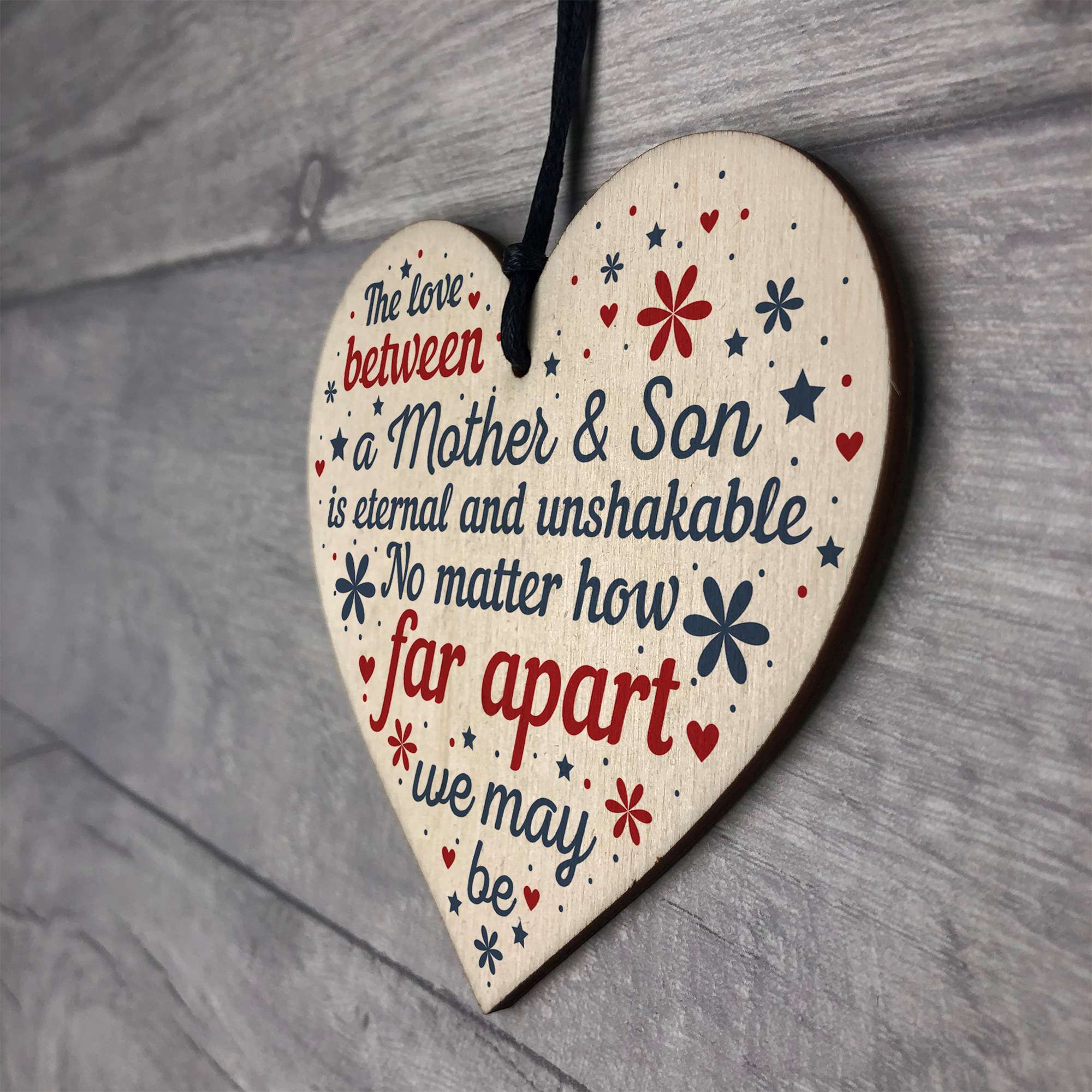 Mother And Son Gifts Wooden Heart Mothers Day Gift From ...