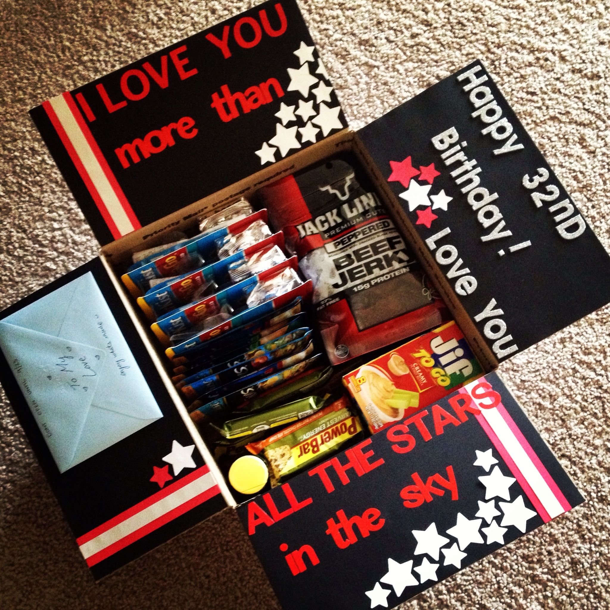My first decorated care package, mixture of love and celebration for my ...