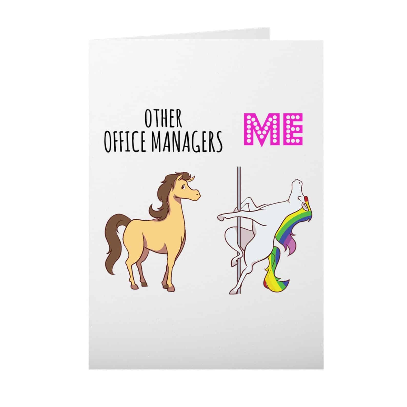 Office Manager Card Office Manager Gift Birthday Card for