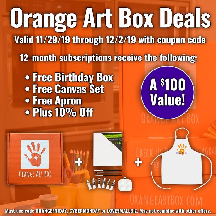 Orange Art Box Coupon Codes, Sales and Special Offers