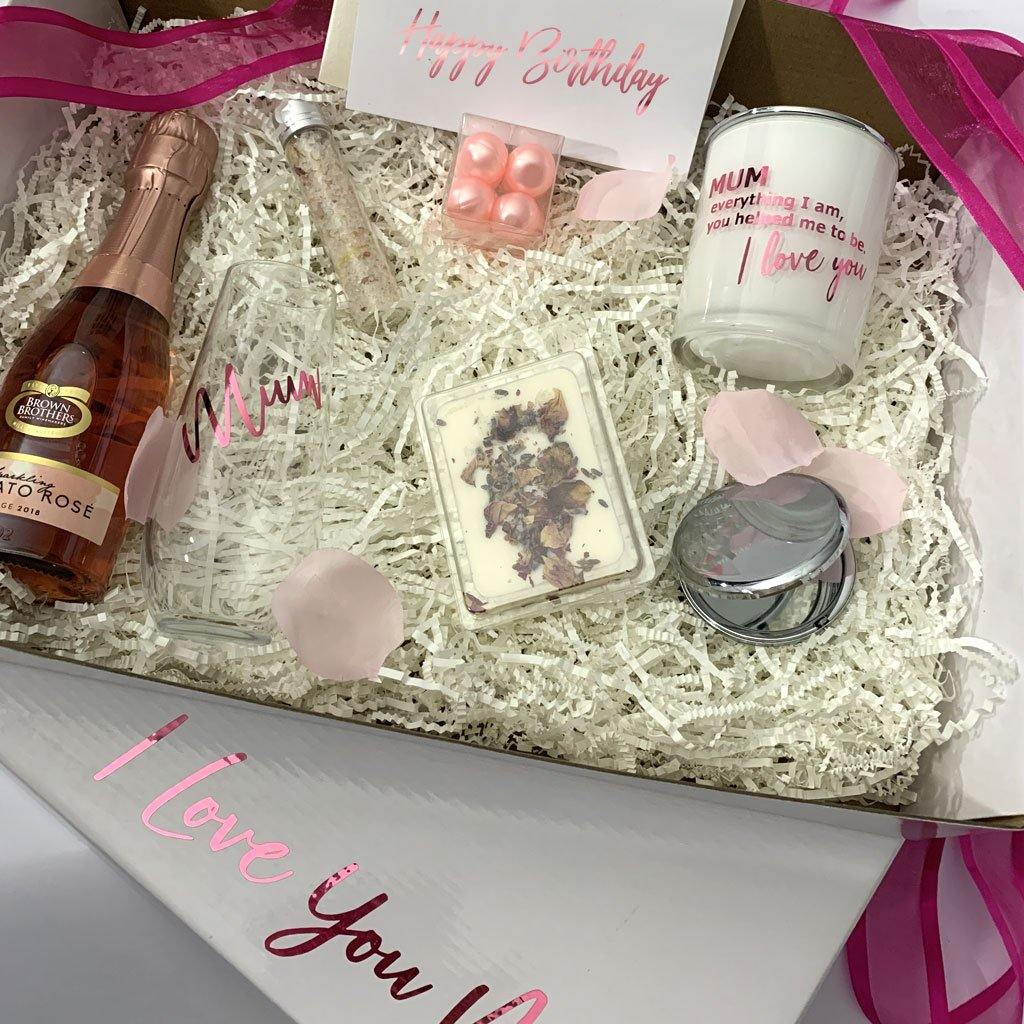 Personalised Birthday " Pretty in Pink"  Gift Hamper for Women ...