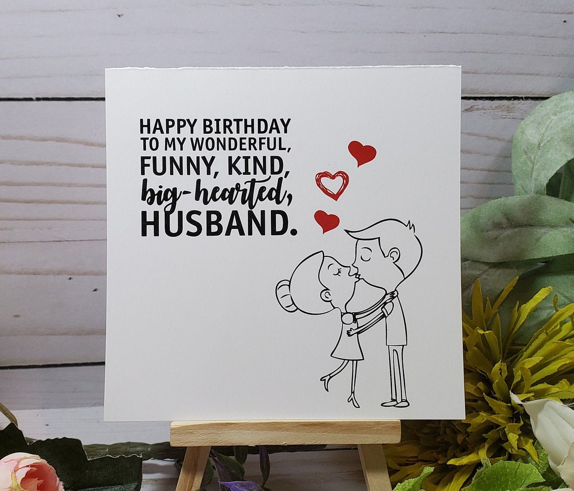 Personalized Birthday Card for Husband Romantic Birthday