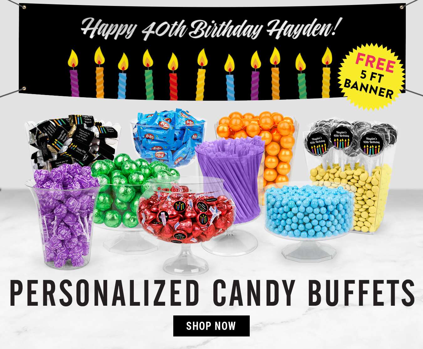 Personalized Candy Birthday Party Favors &  Chocolate Candy ...
