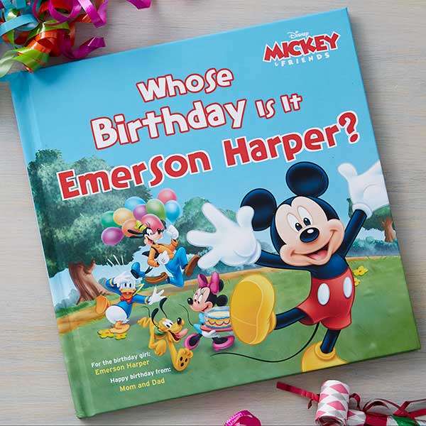 Personalized Mickey Mouse Kids Birthday Book