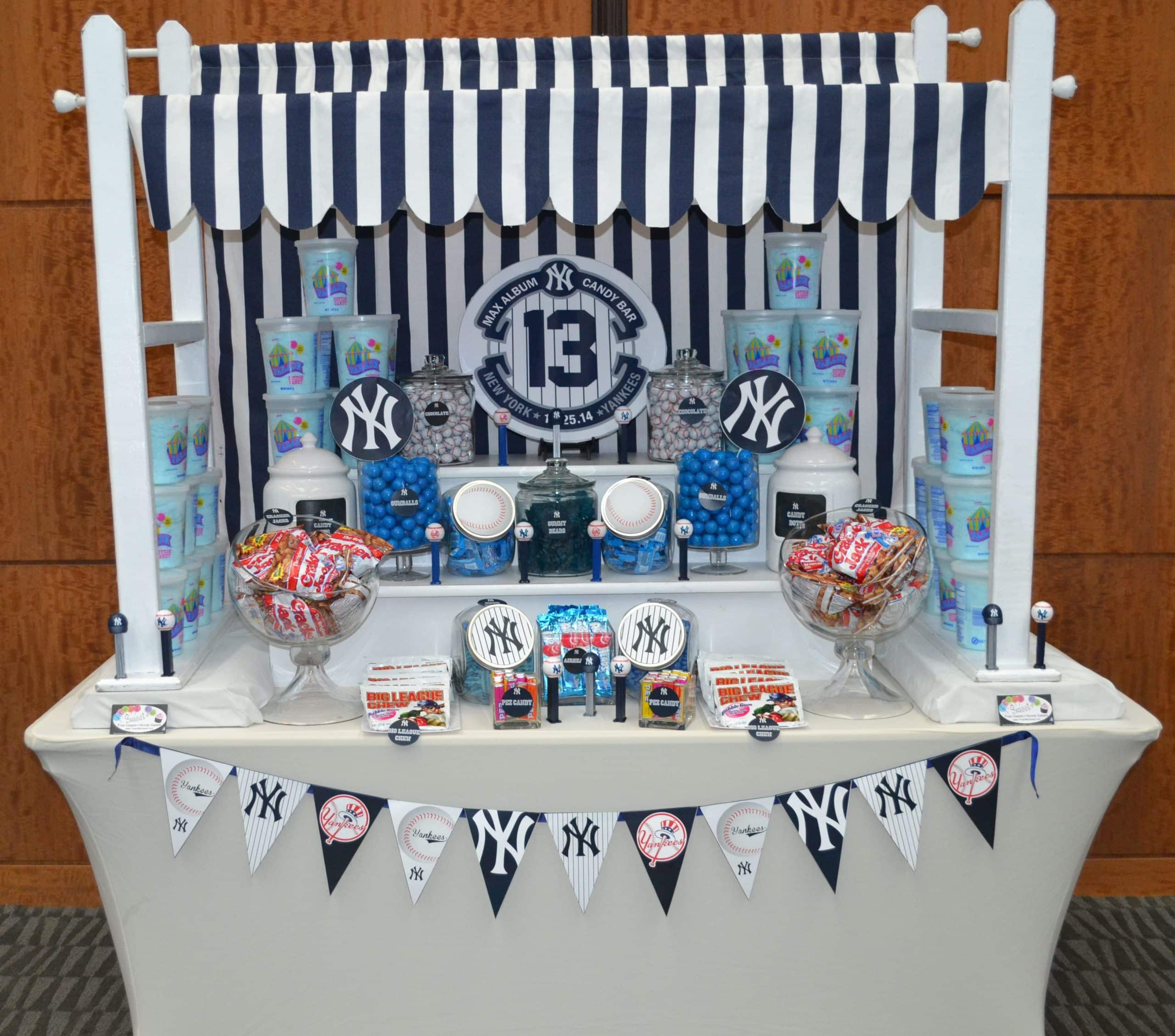 Pin by Treat Me Sweet Candy Buffets on Yankees Themed Party Dessert ...