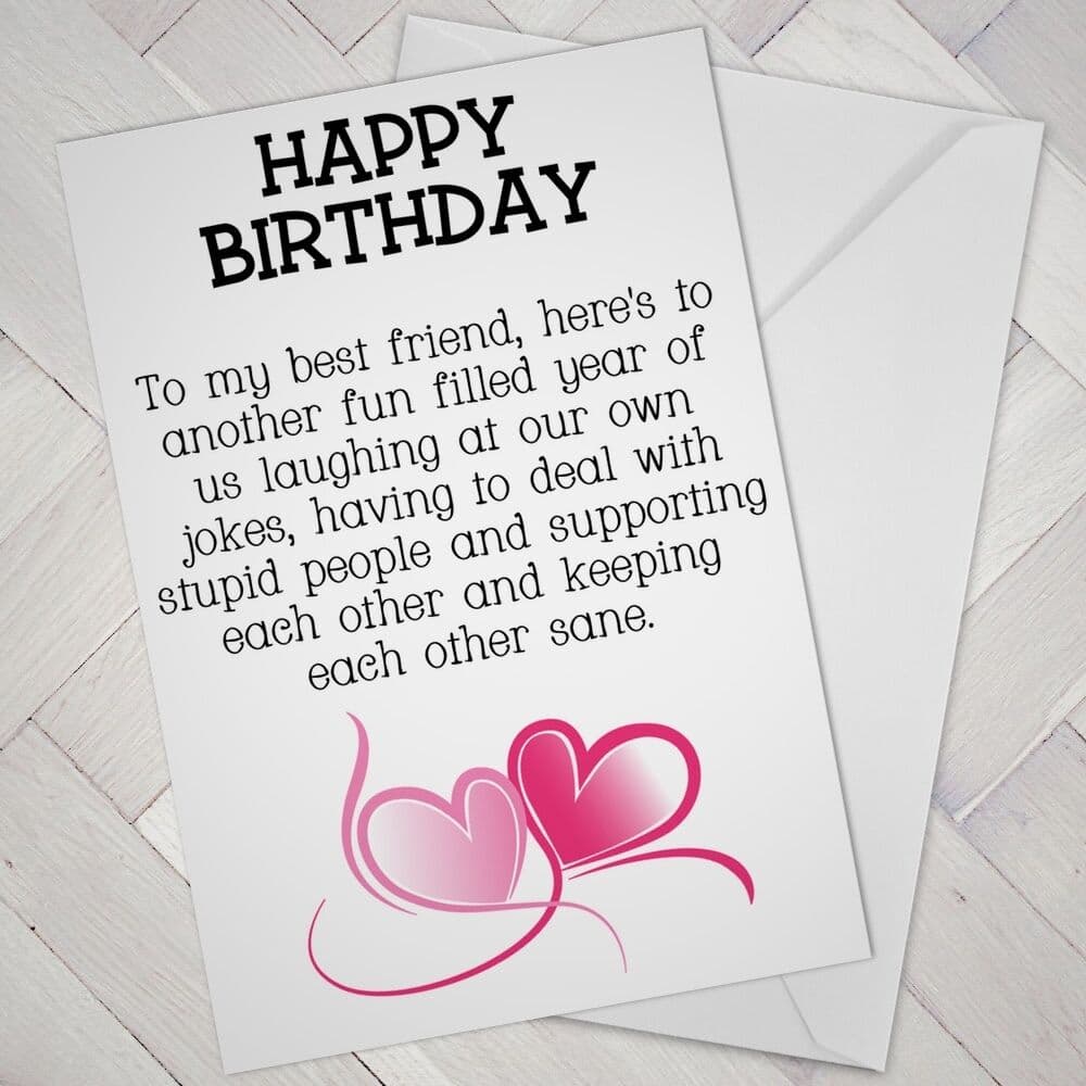 Printable Birthday Cards For Best Friend Girl