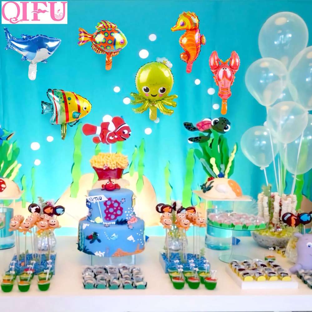 QIFU Sea Animal Foil Balloon Animal Ballons Birthday Party ...