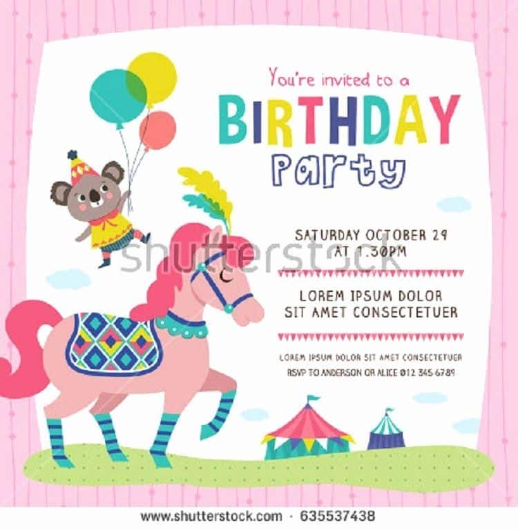 Rsvp for Birthday Party Invitation Elegant Vector Birthday Invitation ...