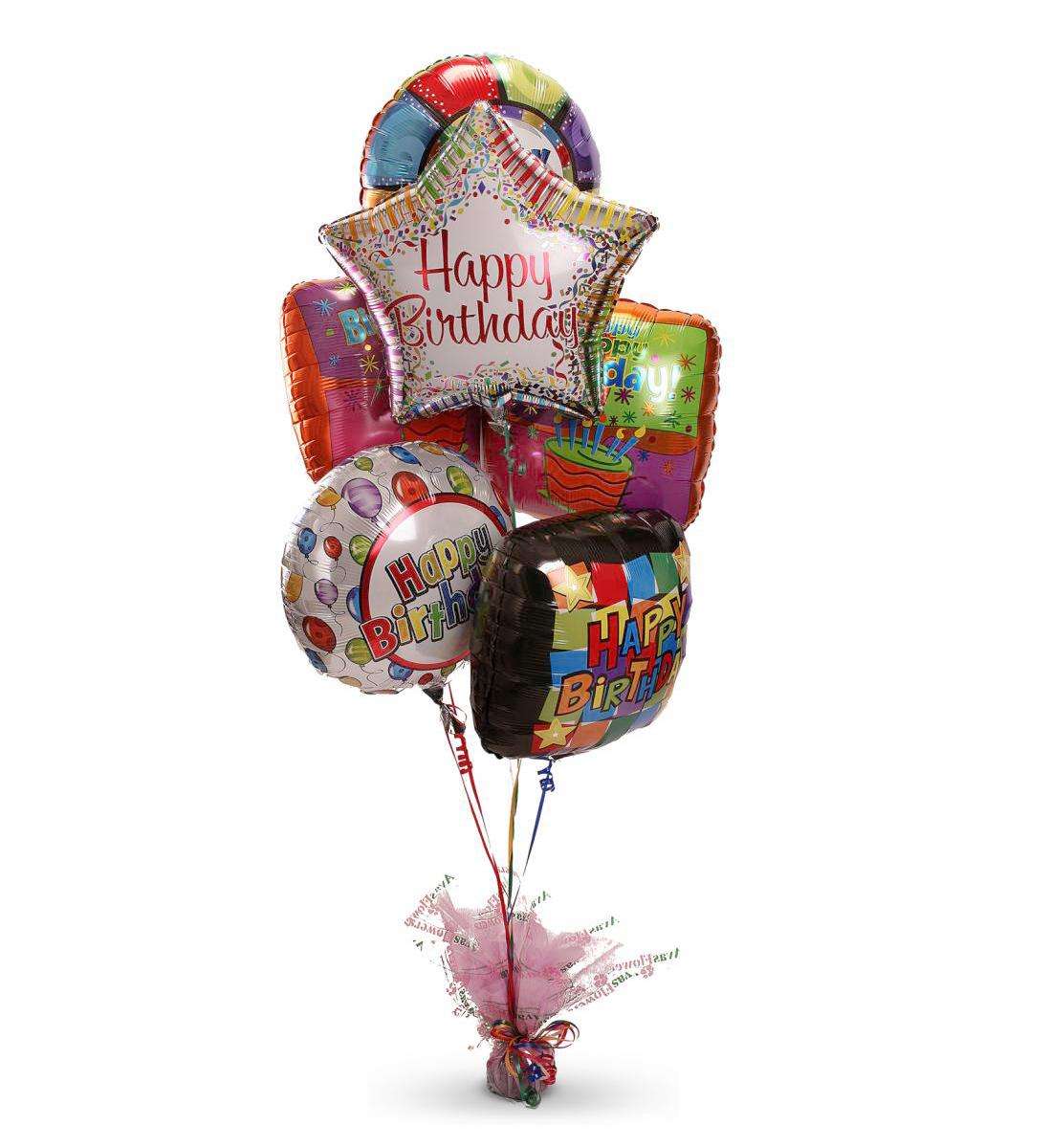 Send 6 Birthday Balloon Bouquet