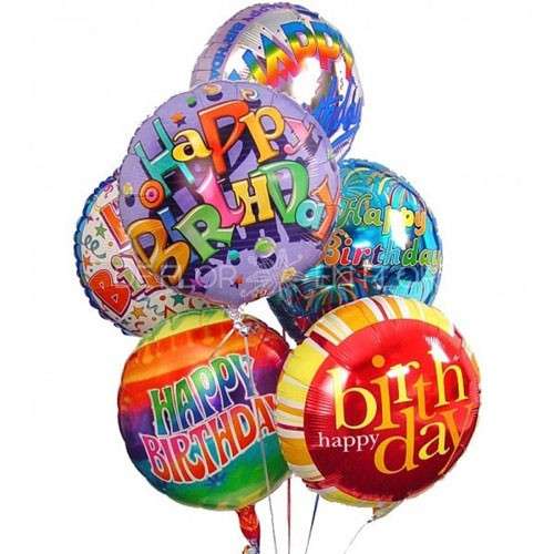Send 6 metallic helium filled Birthday Balloons to Saudi ...