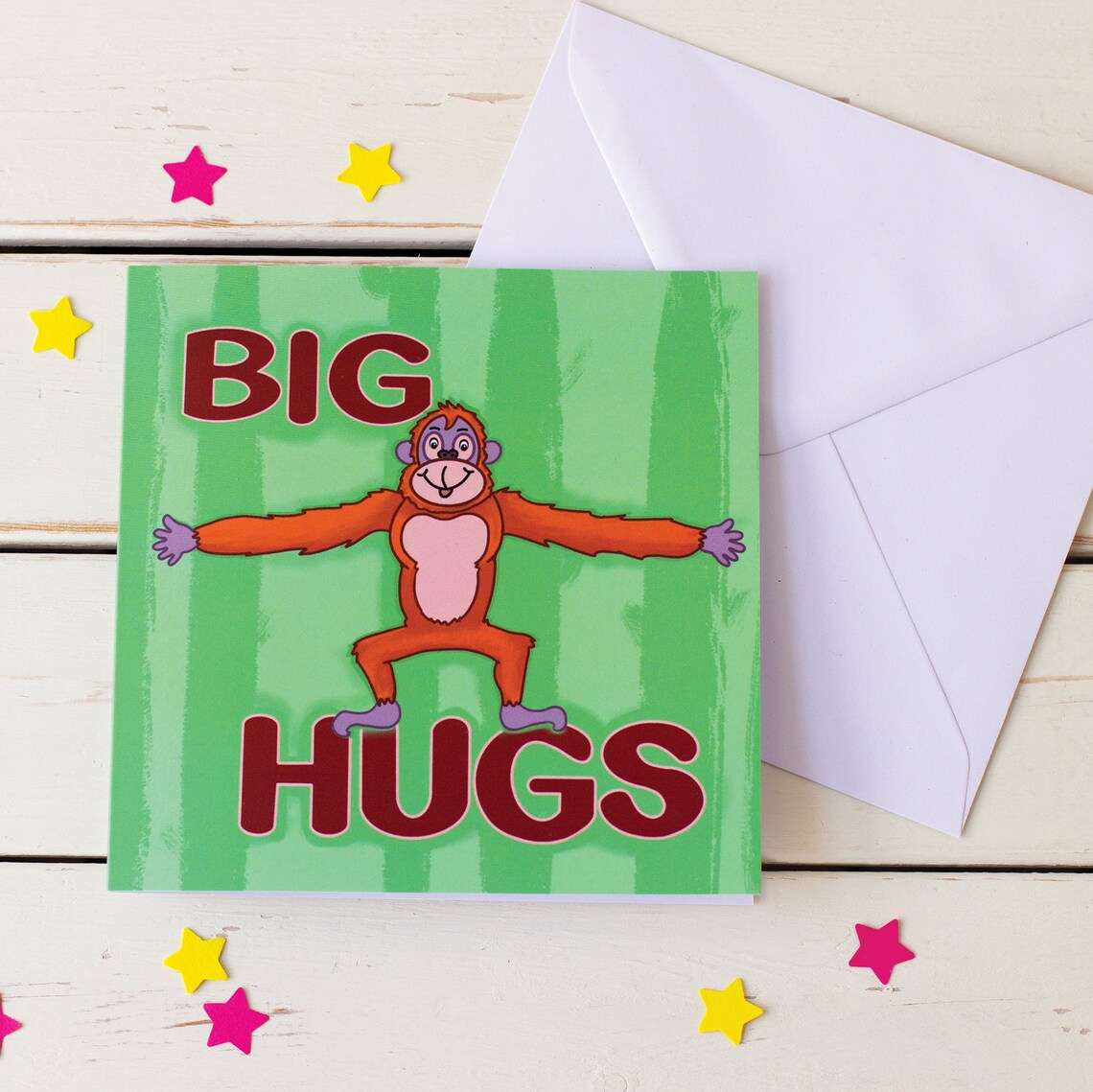 Send a Big Hug. Fun Illustrated Greeting Card