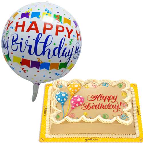 Send Birthday Balloon with Mocha Chiffon Cake to Cebu ...