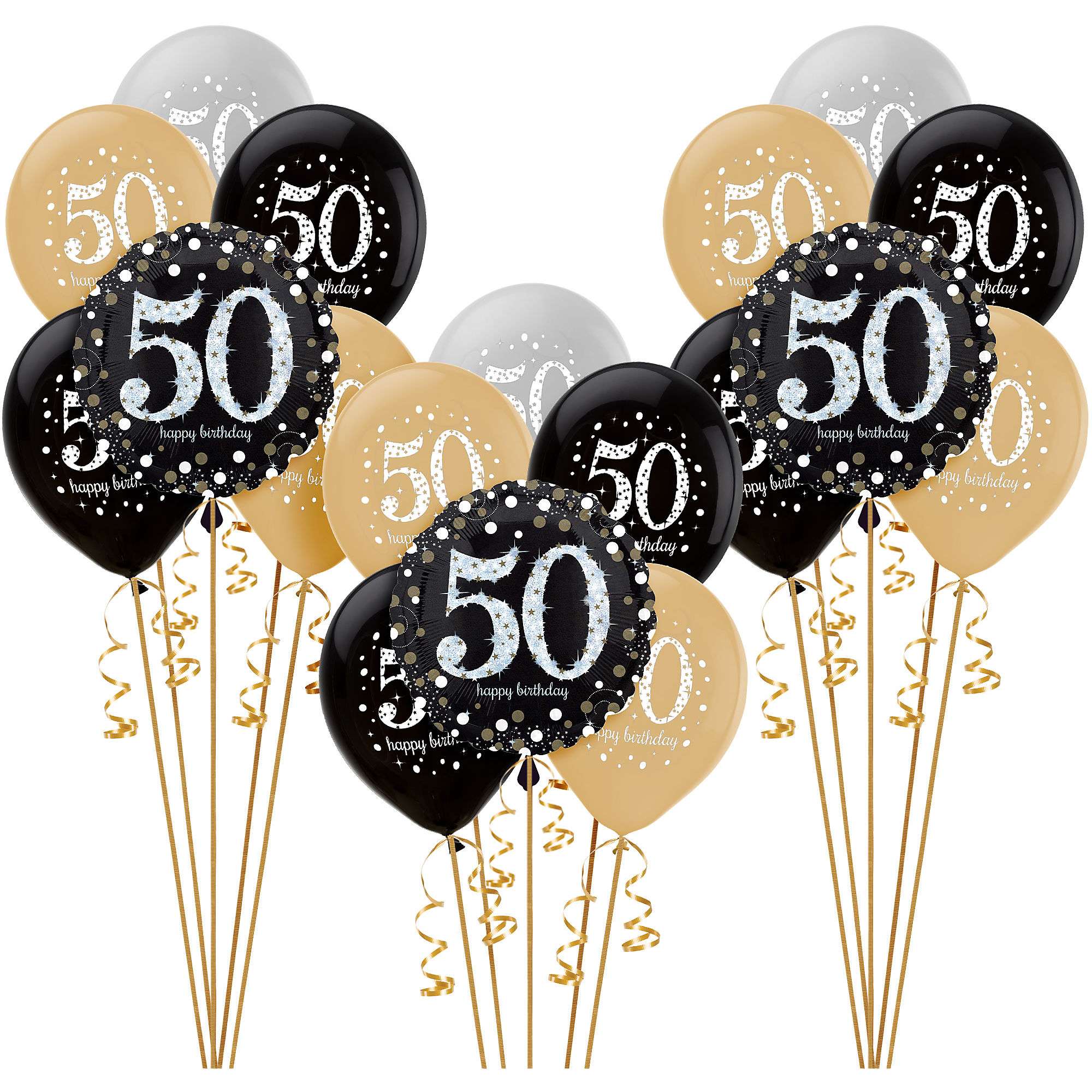 Sparkling Celebration 50th Birthday Balloon Kit, 23 Pieces ...