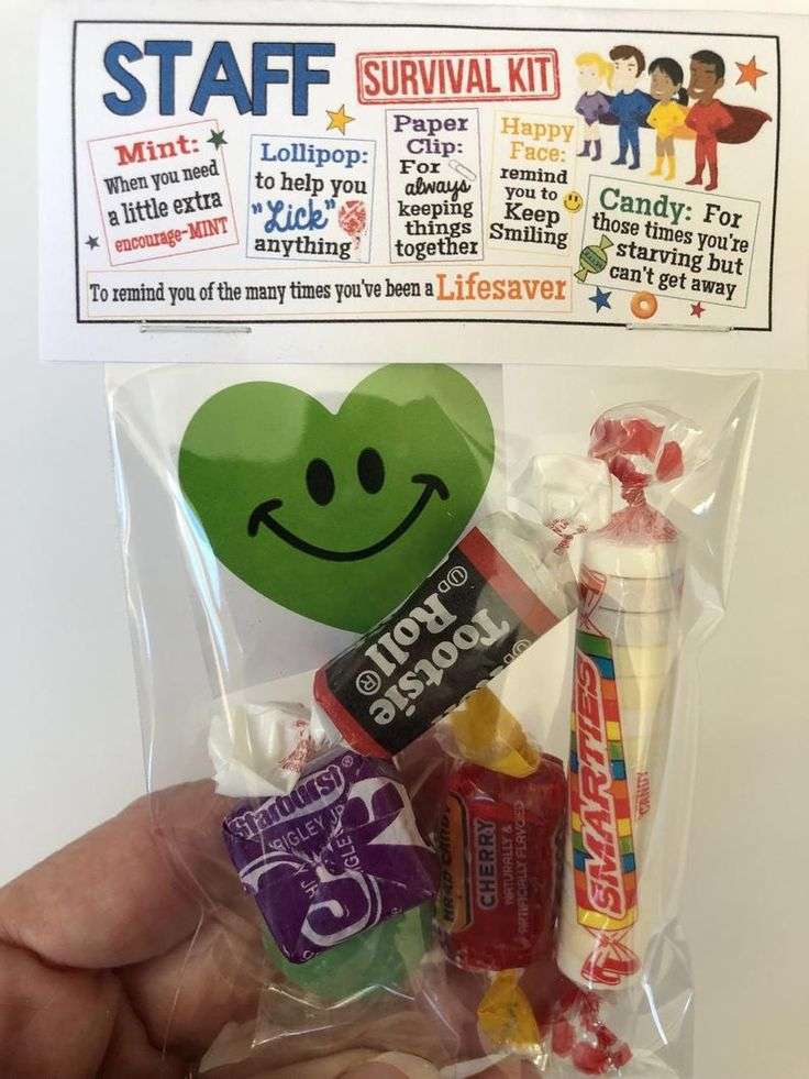 STAFF SURVIVAL Kit Sweet Thoughts goody bag Work office