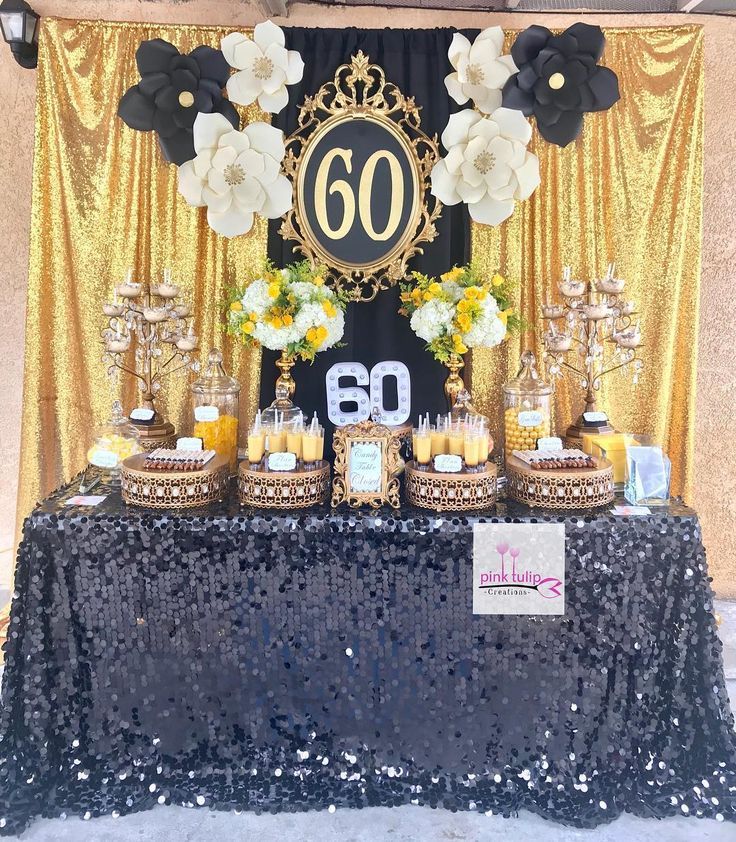 Surprise 60Th Birthday Party Table Decor / 35 Birthday Table ...