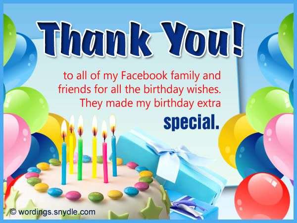Thank You for Birthday Wishes on Facebook, Twitter, Instagram, etc ...