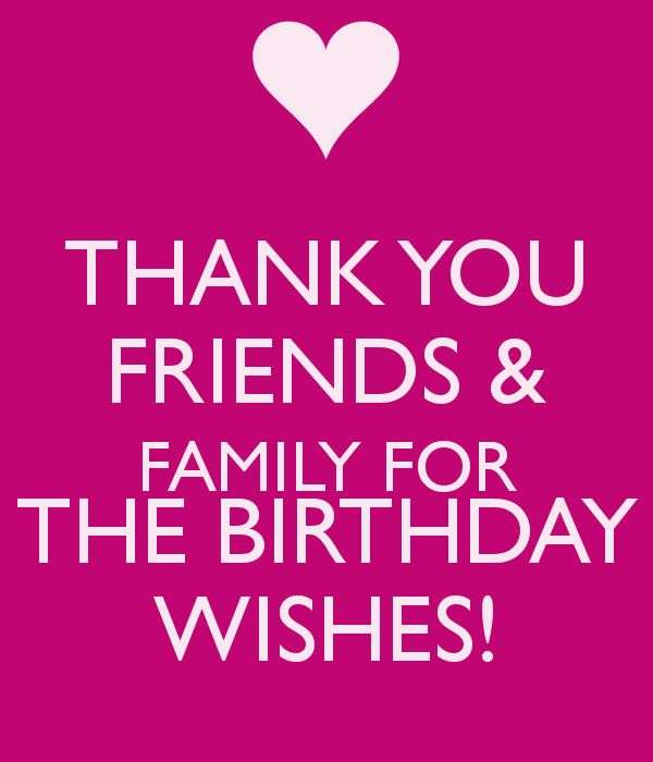 THANK YOU FRIENDS &  FAMILY FOR THE BIRTHDAY WISHES!
