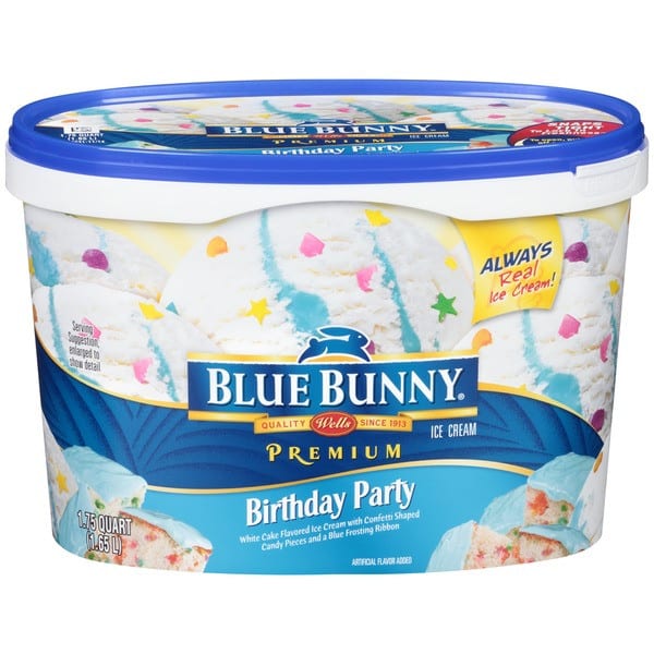 The Best Blue Bunny Birthday Cake Ice Cream