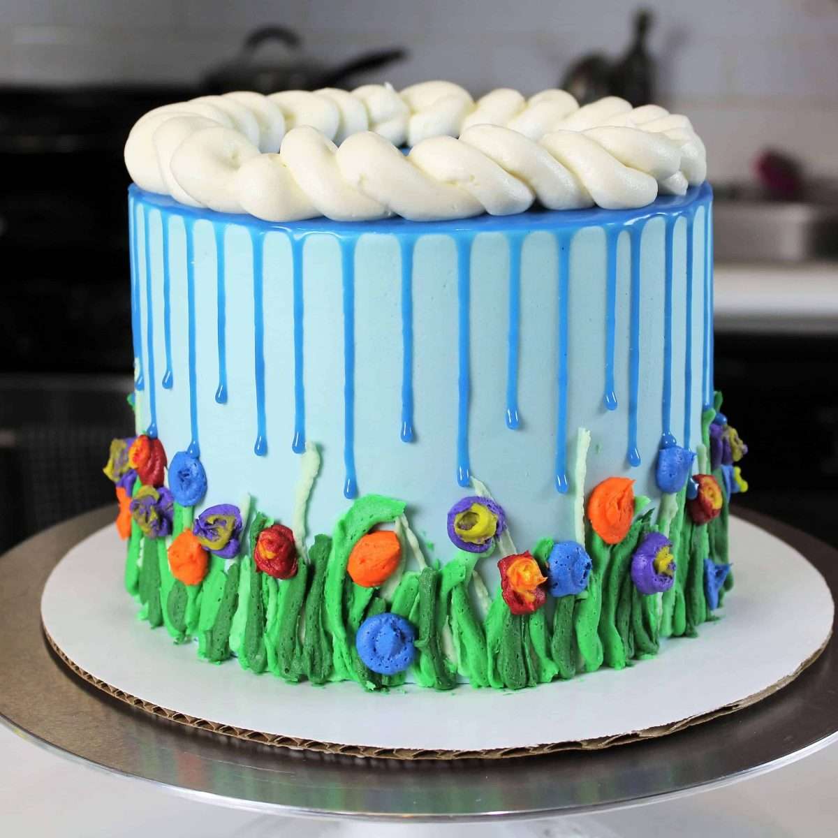 The Ultimate Spring Cake Design: April Showers Cake