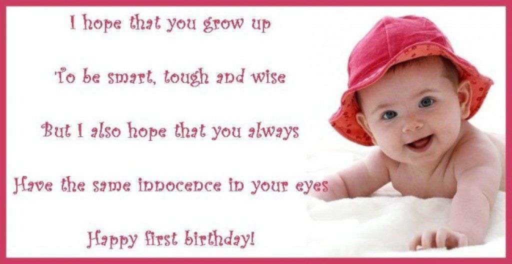 These first birthday wishes and poems can be used as ideas to write a ...