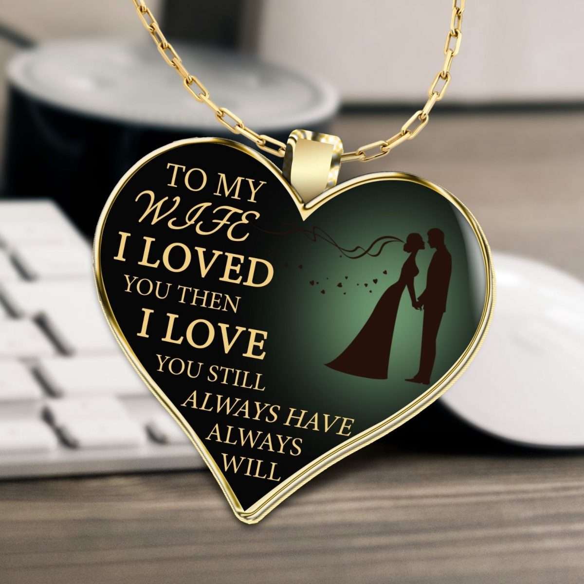 To my wife: wife necklace, to my wife necklace, birthday gifts for wife ...