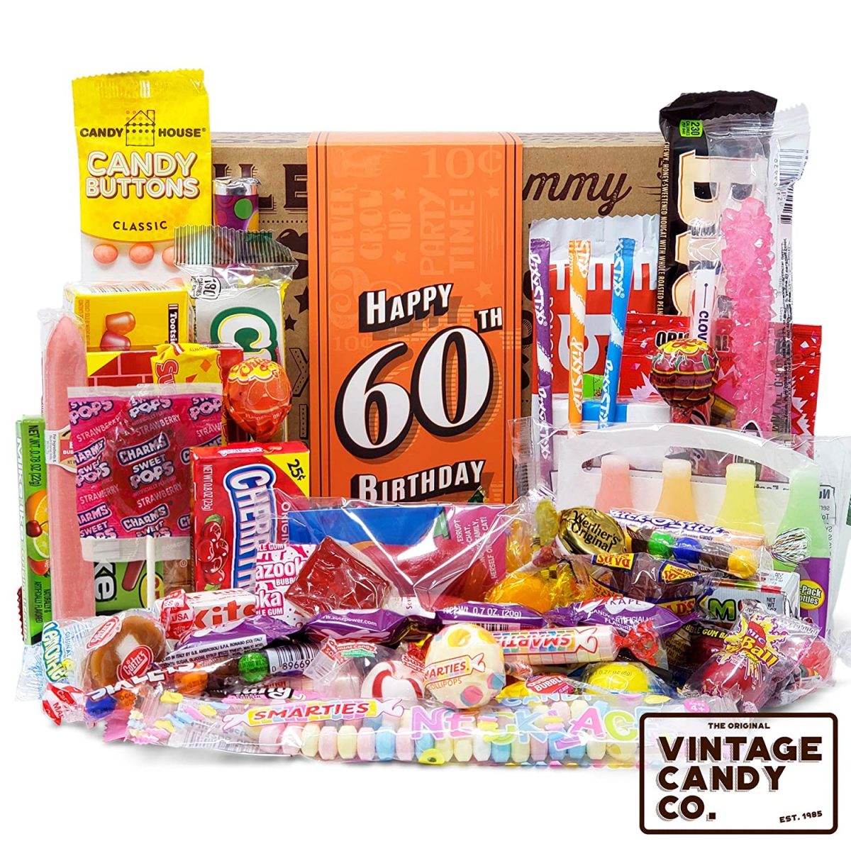 VINTAGE CANDY CO. 60TH BIRTHDAY RETRO CANDY GIFT BOX