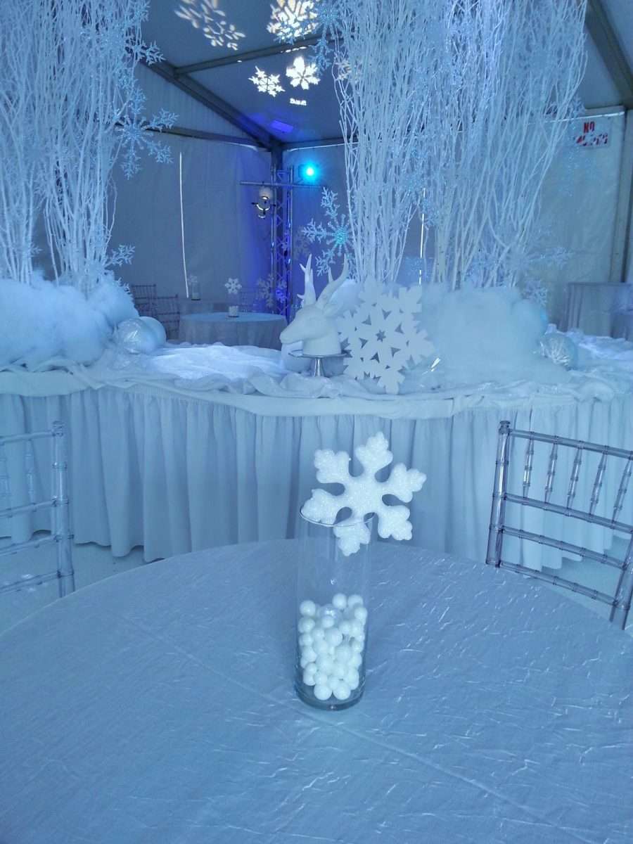We created a winter white wonderland for a local jewelry store holiday ...
