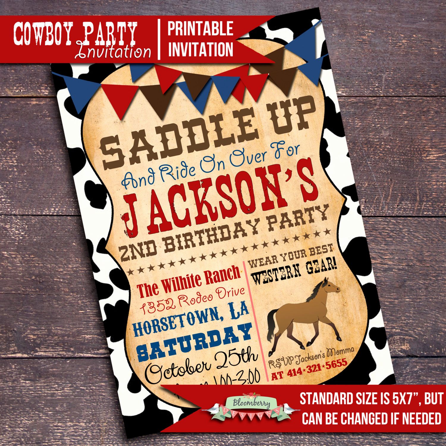 Western Party Invitation Templates Free New Printable Cowboy Party ...