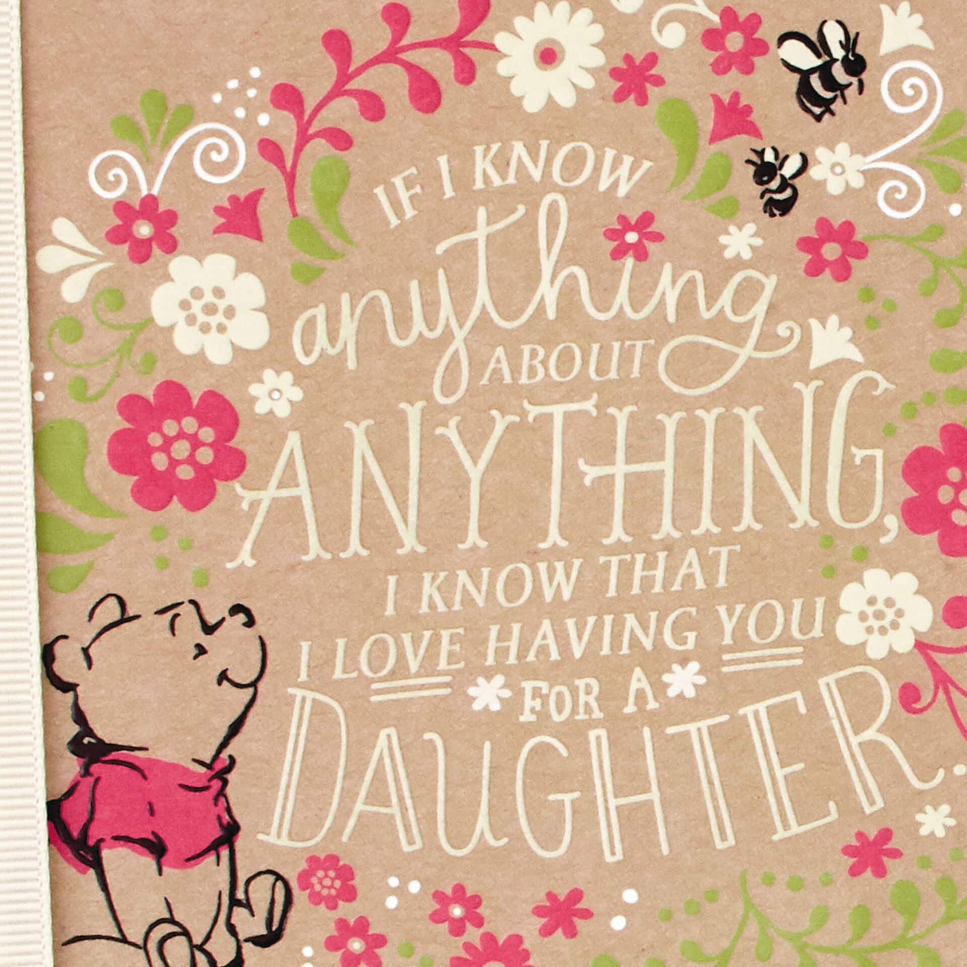 Winnie the Pooh Celebrating You, Daughter Birthday Card